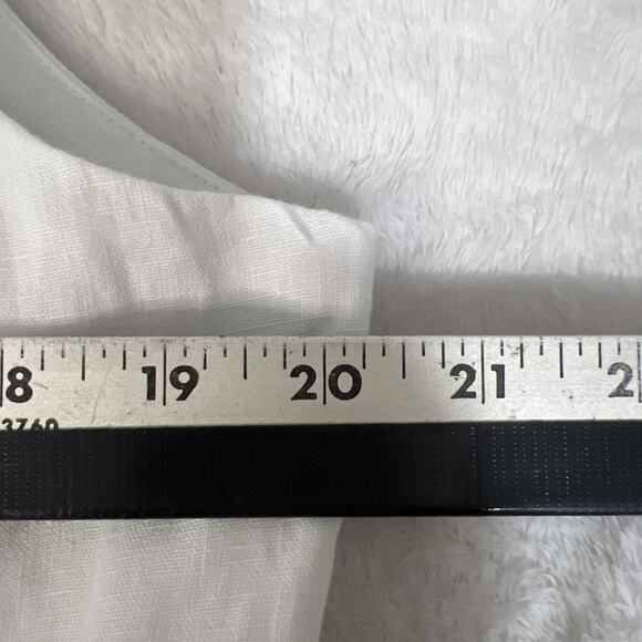 Madewell Womens Linen Vest Size 14 White Button Front Cut Away Tailored Lined - Picture 8 of 10